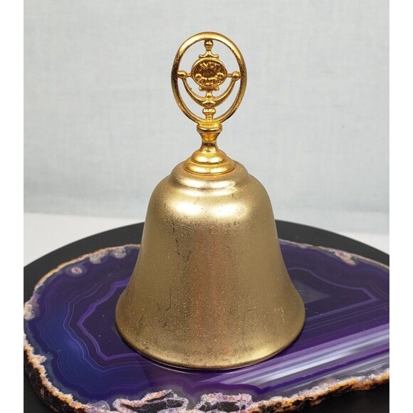 Vintage Brass Bell with AVON CALLING Design on the Handle Size 3" X 2" It Sounds - Picture 1 of 11